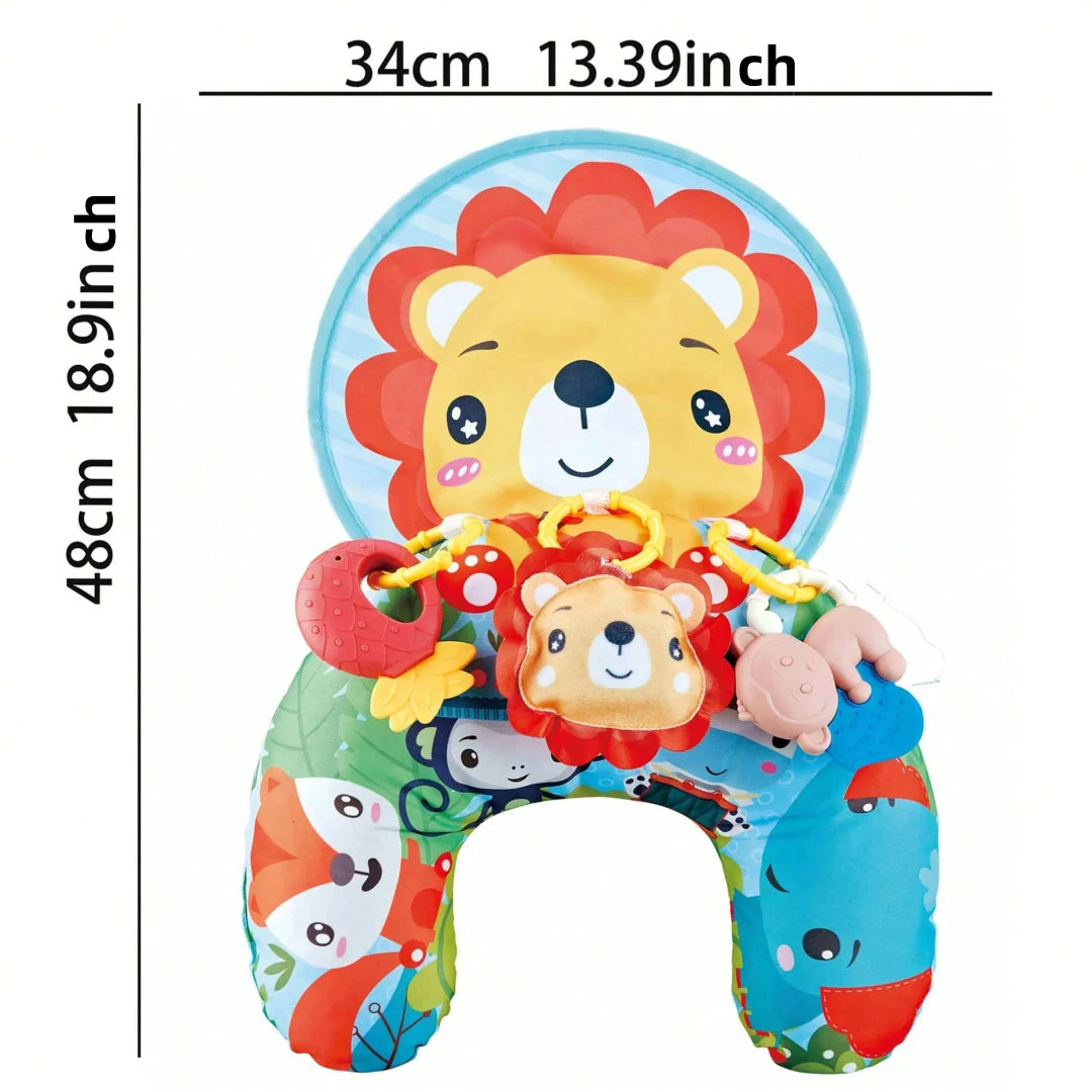Baby Tummy Time Pillow with Rattle Toys